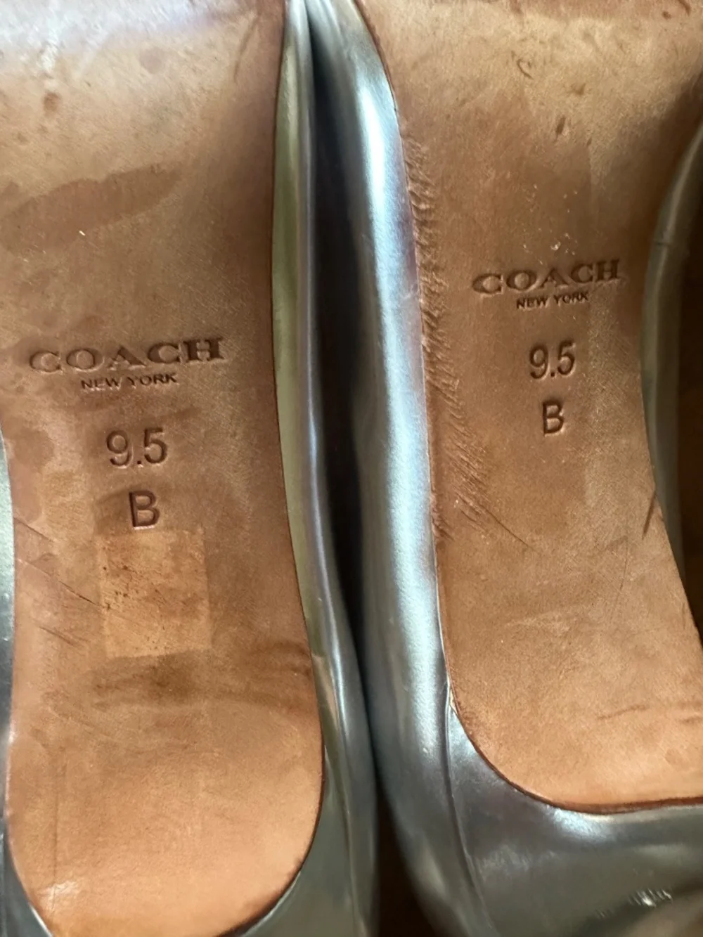 Coach Metallic Silver Pump - 9.5
